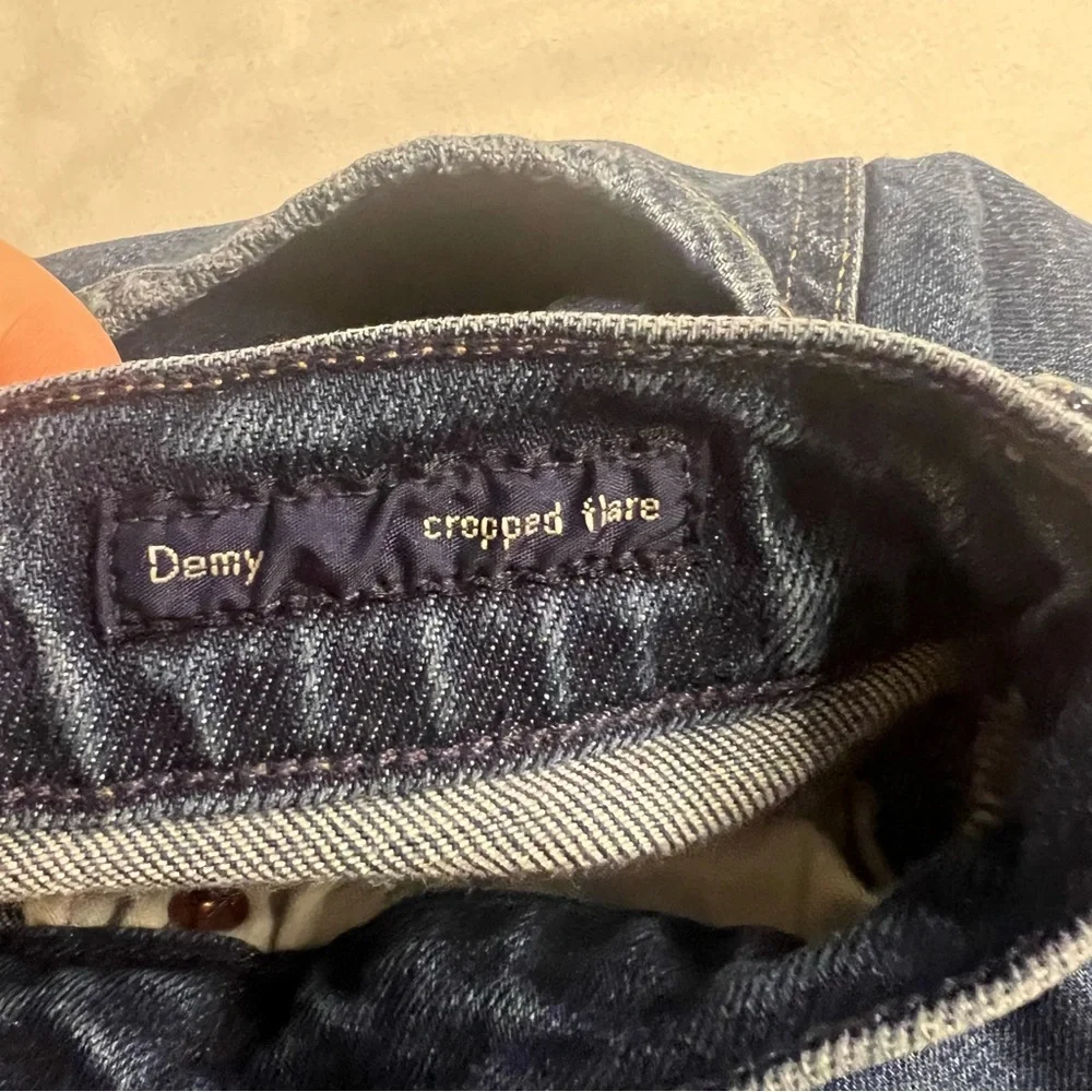 Citizens of Humanity Demy Cropped Flare Jeans Size‎ 31 Raw Hem Stretch Denim